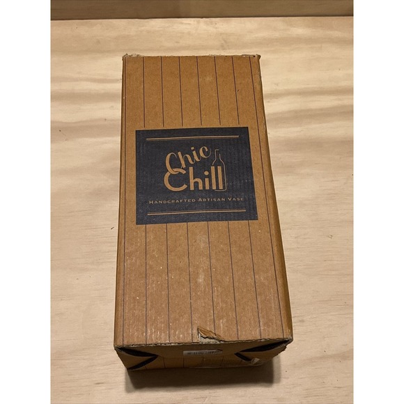 Chic Chill Stainless Vase Round Hammered New - Picture 4 of 6